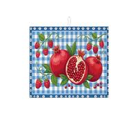 Tappetino scolapiatti a forma di melograno per bancone della cucina, tappetino assorbente per scolapiatti con frutta rossa, tappetino rustico in microfibra per proteggere il bancone della cucina, 40,6