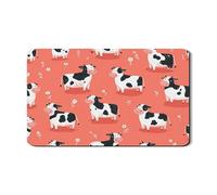 Tappetino scolapiatti a forma di mucca, per bancone della cucina, in gomma assorbente nera e bianca, tappetino scolapiatti in pelle PU per decorazione domestica, 30,5 x 50,8 cm
