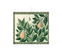 Tappetino scolapiatti a forma di pera verde per bancone della cucina, tappetino assorbente per scolapiatti a foglia, tappetino in microfibra botanico primaverile per cucina, bar, protezione 40,6 x