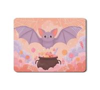 Tappetino scolapiatti a forma di pipistrello, tappetino scolapiatti in gomma assorbente, motivo nuvola di pesca, tappetino scolapiatti per Halloween, in pelle PU, per decorazione, 45,7 x 61 cm