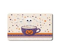 Tappetino scolapiatti a forma di scheletro di Halloween, per cucina, divertente, motivo teschio viola, assorbente, in gomma, tappetino scolapiatti in pelle PU per proteggere bar, 30,5 x 50,8 cm