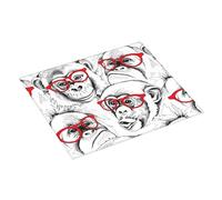 Tappetino scolapiatti a forma di scimmia, 40,6 x 45,7 cm, assorbente per cucina, tappetino scolapiatti natalizio con anello per appendere