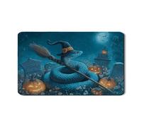 Tappetino scolapiatti a forma di serpente di Halloween, per bancone della cucina, in gomma assorbente, motivo strega spettrale, 30,5 x 50,8 cm