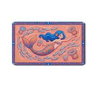 Tappetino scolapiatti a forma di sirena, per bancone della cucina, tappetino assorbente in gomma corallo, tappetino scolapiatti estivo in pelle sintetica per bar, 30,5 x 50,8 cm