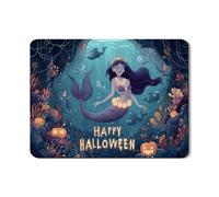 Tappetino scolapiatti a forma di sirena, per Halloween, per bancone della cucina, in gomma assorbente subacquea, tappetino scolapiatti in pelle PU oceanico, tappetino per asciugare i piatti della