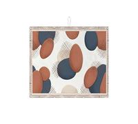 Tappetino scolapiatti a forma di uovo, per bancone della cucina, dai toni della terra, moderno, assorbente, per tutte le stagioni, in microfibra, per la casa, 40,6 x 45,7 cm