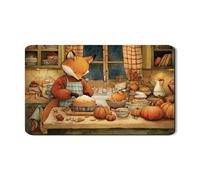 Tappetino scolapiatti a forma di volpe per bancone della cucina, tappetino scolapiatti in gomma assorbente a forma di zucca, tappetino scolapiatti in pelle PU per proteggere bar, 30,5 x 50,8 cm