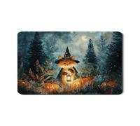 Tappetino scolapiatti a forma di volpe per bancone della cucina, tappetino scolapiatti in gomma assorbente con zucca autunnale, tappetino in pelle PU per proteggere bar, 30,5 x 50,8 cm