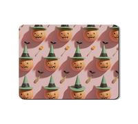 Tappetino scolapiatti a forma di zucca di Halloween per bancone della cucina, graziosa zucca strega, tappetino in gomma assorbente per piatti festivi in pelle PU per bar 45,7 x 61 cm