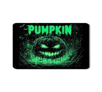 Tappetino scolapiatti a forma di zucca di Halloween, per bancone della cucina, in gomma assorbente verde spettrale, tappetino scolapiatti gotico in pelle PU, 30,5 x 50,8 cm
