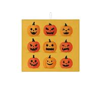 Tappetino scolapiatti a forma di zucca di Halloween per cucina, divertente arancione Jack-O-Lantern, tappetino scolapiatti assorbente, tappetino in microfibra stagionale per decorazione della cucina