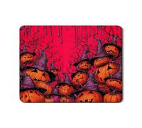 Tappetino scolapiatti a forma di zucca di Halloween, per cucina, spaventoso arancione Jack-O'-Lantern, tappetino in gomma assorbente gotico in pelle PU, decorazione 45,7 x 61 cm