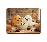 Tappetino scolapiatti a forma di zucca e fantasma, per bancone della cucina, grazioso tappetino in gomma assorbente per l'autunno, tappetino scolapiatti in pelle PU per decorazione di Halloween, 45,7