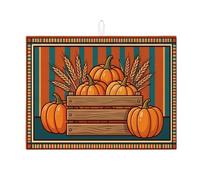 Tappetino scolapiatti a forma di zucca per bancone della cucina, tappetino assorbente per scolapiatti autunnale, tappetino in microfibra rustico per proteggere bar, 45 x 61 cm
