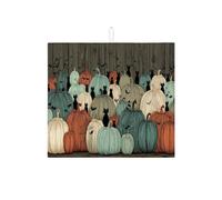 Tappetino scolapiatti a forma di zucca per bancone della cucina, tappetino assorbente vintage per Halloween, tappetino scolapiatti in microfibra medievale per decorazione bancone della cucina, 40,6 x