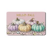 Tappetino scolapiatti a forma di zucca per bancone della cucina, tappetino in gomma assorbente ispirato all'autunno, tappetino scolapiatti in pelle PU per proteggere bar, 30,5 x 50,8 cm