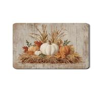 Tappetino scolapiatti a forma di zucca per bancone della cucina, tappetino scolapiatti in gomma assorbente per caduta rustica, tappetino scolapiatti in pelle PU per bancone della cucina, 30,5 x 50,8