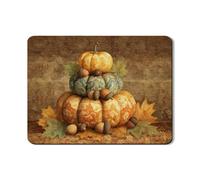 Tappetino scolapiatti a forma di zucca per bancone della cucina, tappetino scolapiatti in gomma assorbente rustico autunnale a ghianda, tappetino scolapiatti stagionale in pelle PU, 45,7 x 61 cm