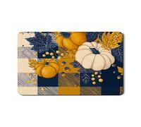 Tappetino scolapiatti a forma di zucca per bancone della cucina, tappetino scolapiatti in gomma assorbente autunnale, tappetino scolapiatti stagionale in pelle PU per decorazione bancone della cucina