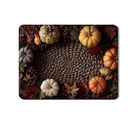 Tappetino scolapiatti a forma di zucca per bancone della cucina, tappetino scolapiatti in gomma assorbente per l'autunno, tappetino scolapiatti in pelle PU per il Ringraziamento, 45,7 x 61 cm