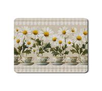 Tappetino scolapiatti a margherita per bancone della cucina, in gomma assorbente con motivo floreale vintage, tappetino scolapiatti per cucina, decorazione primaverile, protezione per bar, 45,7 x 61