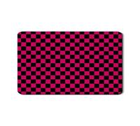 Tappetino scolapiatti a scacchiera per bancone della cucina, tappetino scolapiatti in gomma assorbente nero pesca, moderno tappetino in pelle PU per proteggere bar, 30,5 x 50,8 cm