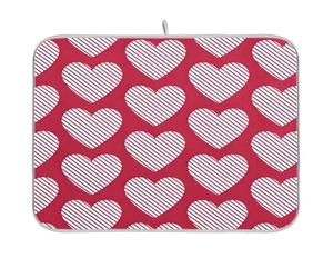 Tappetino scolapiatti a spina di pesce per bancone della cucina, 40,6 x 45,7 cm, assorbente, scolapiatti in legno floreale