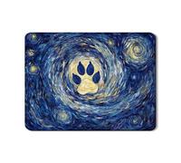 Tappetino scolapiatti a spirale con stelle per il bancone della cucina, tappetino scolapiatti assorbente in gomma con stampa di astratta blu, tappetino artistico in pelle PU per gli amanti degli