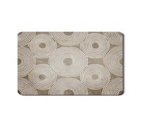 Tappetino scolapiatti a spirale per bancone della cucina, tappetino scolapiatti moderno in gomma assorbente beige minimalista in pelle PU per bar 30,5 x 50,8 cm
