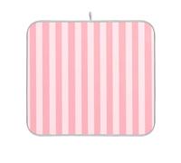 Tappetino scolapiatti a strisce verticali color pesca, per cucina, piano di lavoro, cucina, 40,6 x 45,7 cm