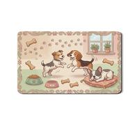 Tappetino scolapiatti a tema cane per bancone della cucina, tappetino scolapiatti assorbente in gomma con illustrazione di cuccioli, tappetino scolapiatti vintage in stile cartone animato, per