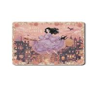 Tappetino scolapiatti a tema Halloween per bancone della cucina, fantasiosa strega assorbente in gomma scolapiatti tappetino scolapiatti tappetino artistico in pelle PU per decorazione bancone cucina