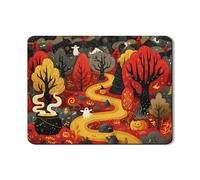 Tappetino scolapiatti a tema Halloween per bancone della cucina, foresta spettrale assorbente in gomma scolapiatti tappetino scolapiatti tappetino in pelle PU autunnale per decorazione bancone cucina