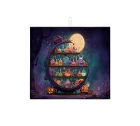 Tappetino scolapiatti a tema Halloween per bancone della cucina, pozione spettrale assorbente scolapiatti tappetino scolapiatti in microfibra incantato per decorazione bancone della cucina, 40,6 x