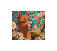 Tappetino scolapiatti a tema lama per bancone della cucina, tappetino assorbente in microfibra per scolapiatti tropicale retrò floreale per bancone della cucina, protezione da bar, 40,6 x 45,7 cm
