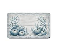Tappetino scolapiatti a tema oceano per bancone della cucina, tappetino scolapiatti in gomma assorbente, motivo oceano blu, tappetino scolapiatti per bar, 30,5 x 50,8 cm