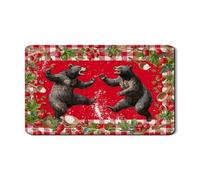 Tappetino scolapiatti a tema orsetti per bancone della cucina, tappetino scolapiatti in gomma assorbente rustico vintage, per autunno e vacanze, essenziale per la cucina, 30,5 x 50,8 cm