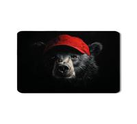 Tappetino scolapiatti a tema orso per bancone della cucina, tappetino scolapiatti in gomma assorbente rustico con orso scuro, tappetino scolapiatti in pelle PU per bancone della cucina, 30,5 x 50,8 cm