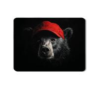 Tappetino scolapiatti a tema orso per bancone della cucina, tappetino scolapiatti in gomma assorbente rustico con orso scuro, tappetino scolapiatti in pelle PU per bancone della cucina, 45,7 x 61 cm