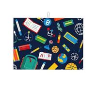 Tappetino scolapiatti a tema scienza dei cartoni animati per bancone della cucina in microfibra assorbente scolapiatti riutilizzabile lavabile extra large 45,7 x 61 cm