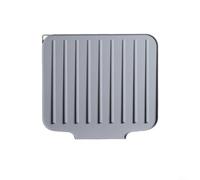 Tappetino scolapiatti adiacente per lavello da cucina in silicone flessibile con forma pieghevole e geometria di drenaggio ottimizzata (grigio)