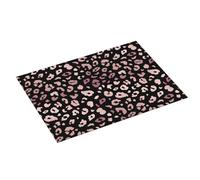 Tappetino scolapiatti alla moda con stampa leopardata color oro rosa lucido, super assorbente, in microfibra, per bancone della cucina, 45,7 x 61 cm, facile da pulire, decorazione per la casa
