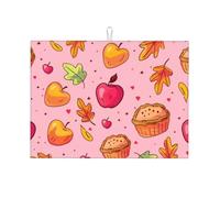 Tappetino scolapiatti alla moda resistente al calore autunnale per bancone della cucina in microfibra assorbente scolapiatti riutilizzabile lavabile extra large 45,7 x 61 cm