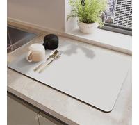 Tappetino scolapiatti antiscivolo, ad asciugatura rapida, assorbente per macchina del caffè, con fondo antiscivolo, per bancone della cucina, bar, piano di lavoro, lavandino, animali domestici (50 x