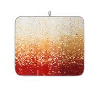 Tappetino scolapiatti arancione glitterato grande tappetino per lavello da cucina, super assorbente, tappetino da caffè, decorazione da cucina, 45,7 x 40,6 cm