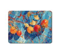 Tappetino scolapiatti artistico moderno per bancone della cucina, tappetino in gomma assorbente in marmo blu, tappetino di asciugatura ispirato all'autunno per protezione bar 45,7 x 61 cm
