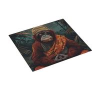 Tappetino scolapiatti assorbente con gorilla in meditazione, 40,6 x 45,7 cm, tappetino scolapiatti per cucina, tappetino scolapiatti natalizio con anello per appendere