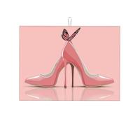 Tappetino scolapiatti assorbente con motivo a farfalla, per bancone della cucina, tappetino da caffè rosa, protezione scolapiatti con anello per appenderlo, 45,7 x 61 cm