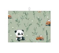 Tappetino scolapiatti assorbente con panda della foresta, per bancone della cucina, con farfalla, camion, tappetino da caffè, protezione per scolapiatti con anello per appenderlo, 45,7 x 61 cm