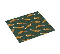 Tappetino scolapiatti assorbente con stampa di volpe verde scuro, 40,6 x 45,7 cm, tappetino per scolapiatti da cucina, tappetino natalizio per scolapiatti con anello per appendere